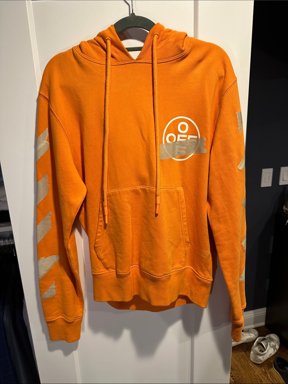 Off-White Bright Orange Logo Pullover Hoodie